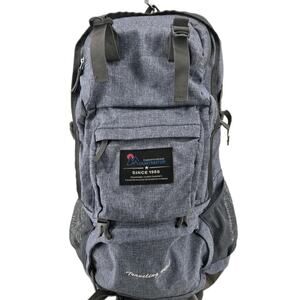 Hiking Backpack 40L Mountaintop Outdoor Adventure Traveling Blue Gray *No Cover*